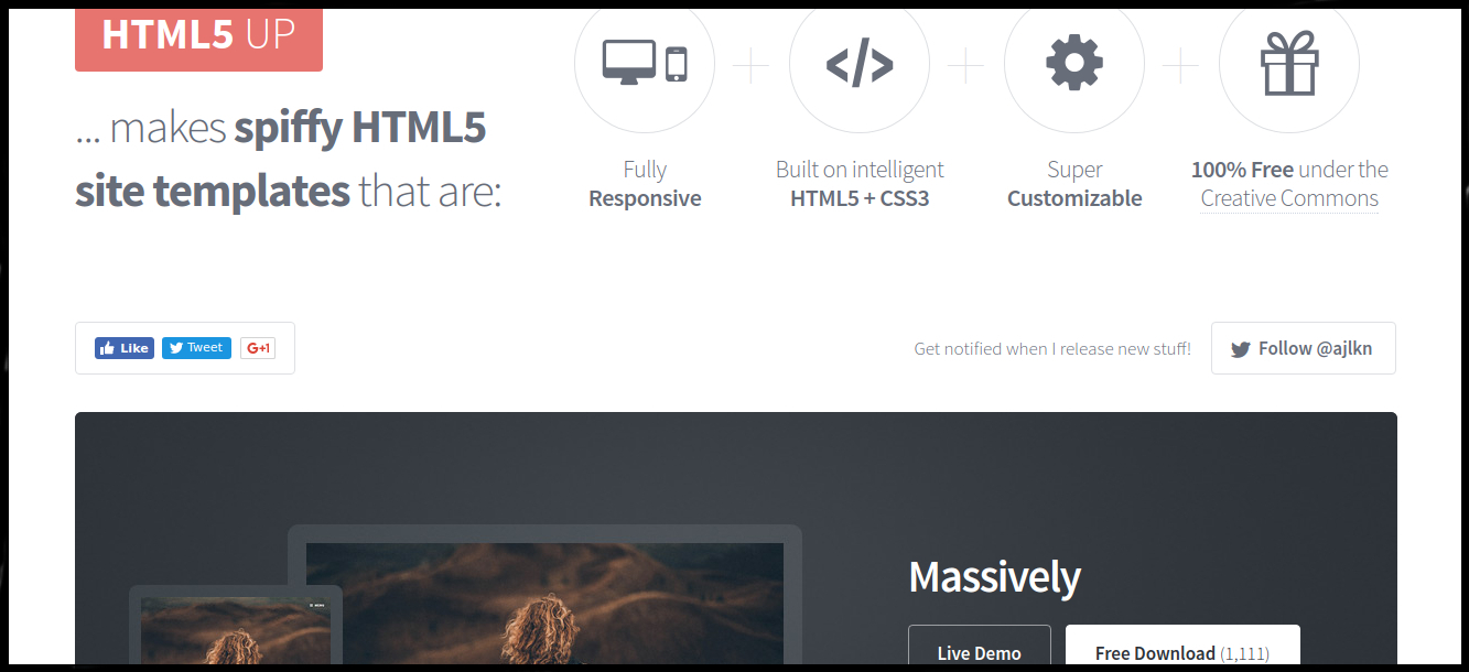 HTML5UP homepage